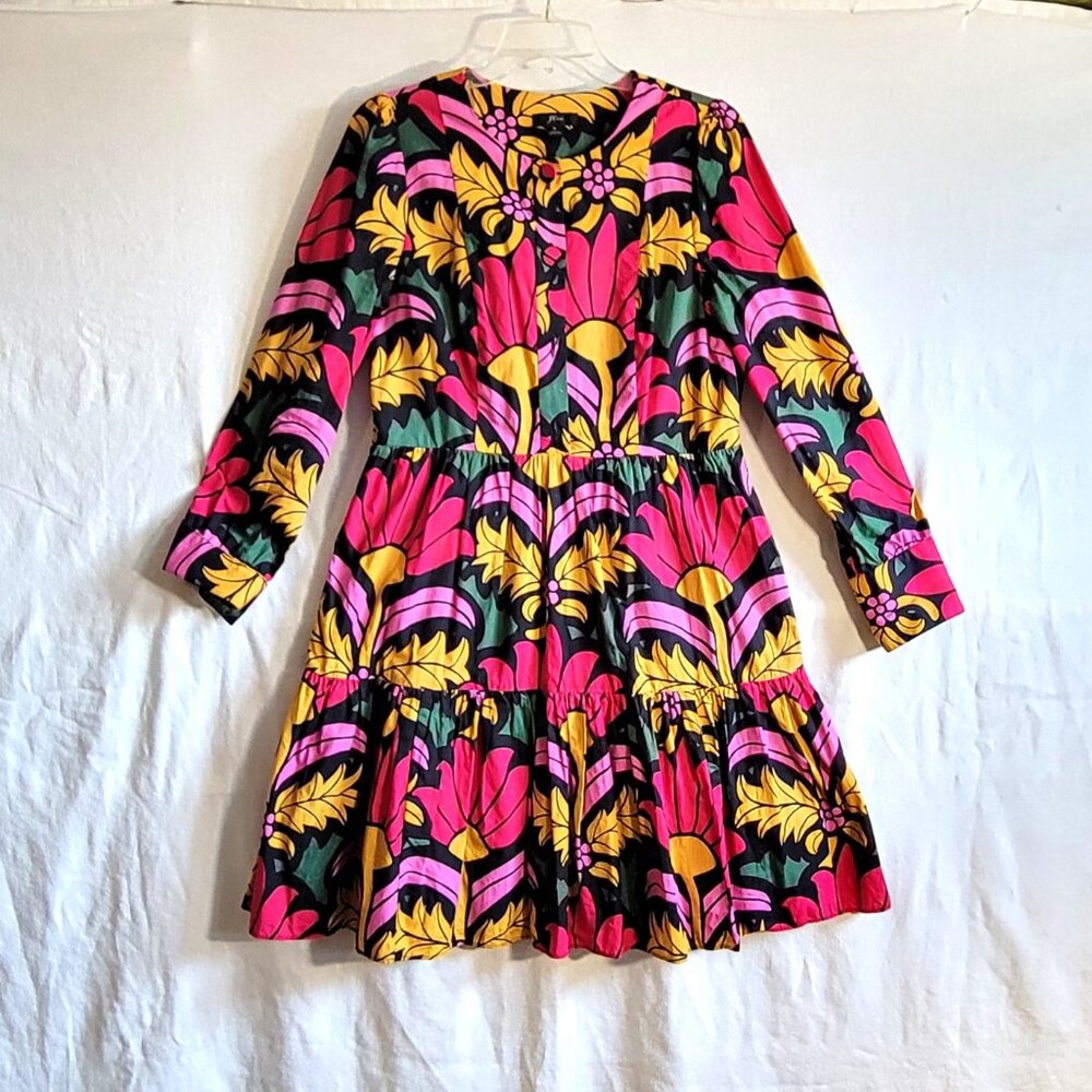 J. Crew Tiered Dress in Ratti Grandi Flori Print